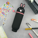 PuniLabo Stand Up Pen Case - Black Rabbit