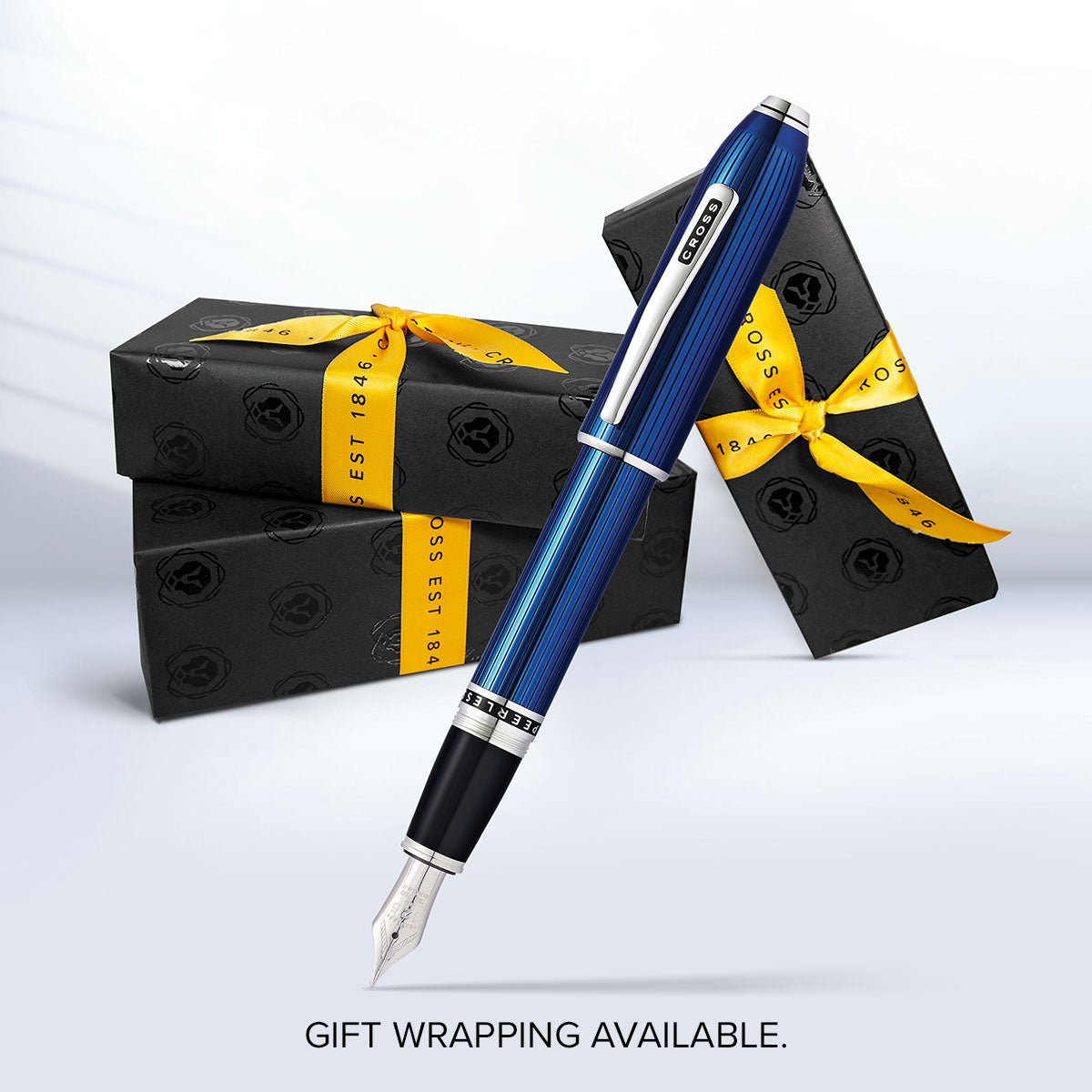 Peerless Translucent Quartz Blue Fountain Pen - gift wrapping