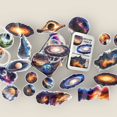 Atlas Stationers - CoraCreaCrafts Sticker Box - Outer Space - Stickers