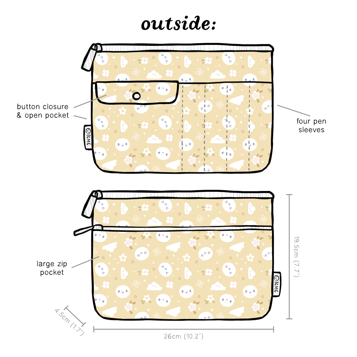 TheCoffeeMonsterzCo Honey - Wide Stationery Pouch