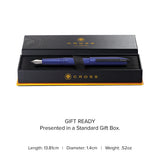 Prism Deep Sea Blue Fountain Pen - gift box and specs
