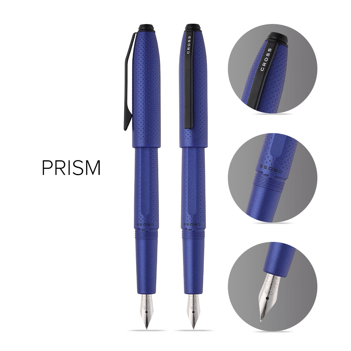 Prism Deep Sea Blue Fountain Pen - info graphic