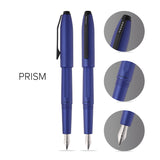 Prism Deep Sea Blue Fountain Pen - info graphic