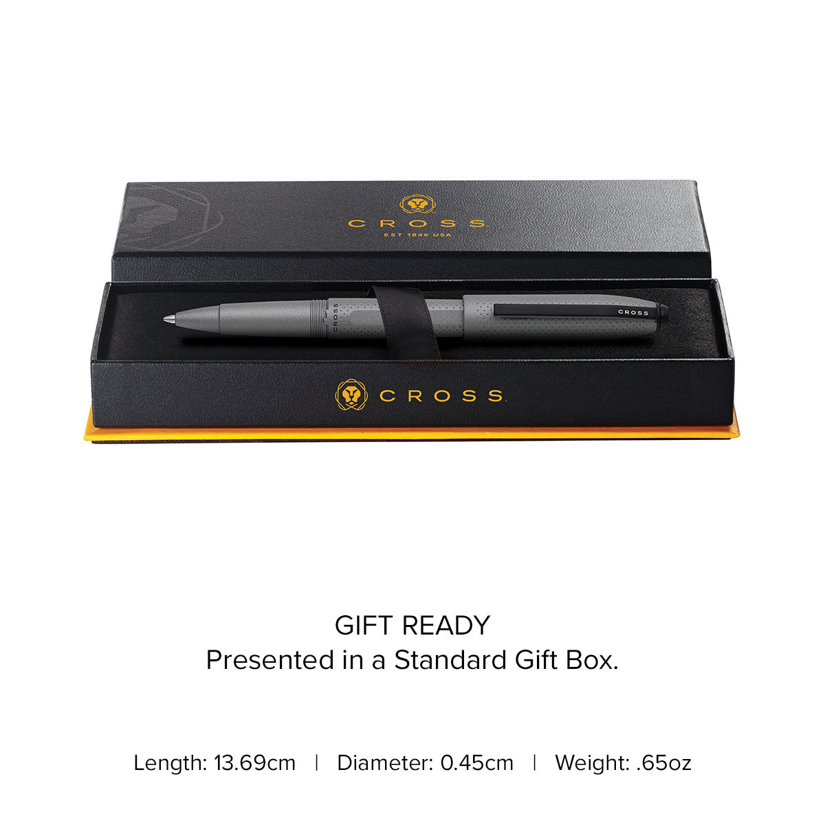 Prism Graphite Ballpoint Pen - gift box and specs