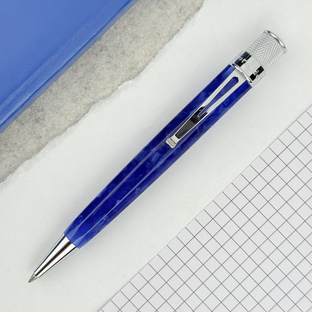 Retro 51 Acrylic Rollerball Pen - Eight-Sided Bluedux