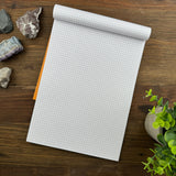 Rhodia Staplebound Notepad - Graph 80 sheets - 8 1/4 x 11 3/4 - Orange cover