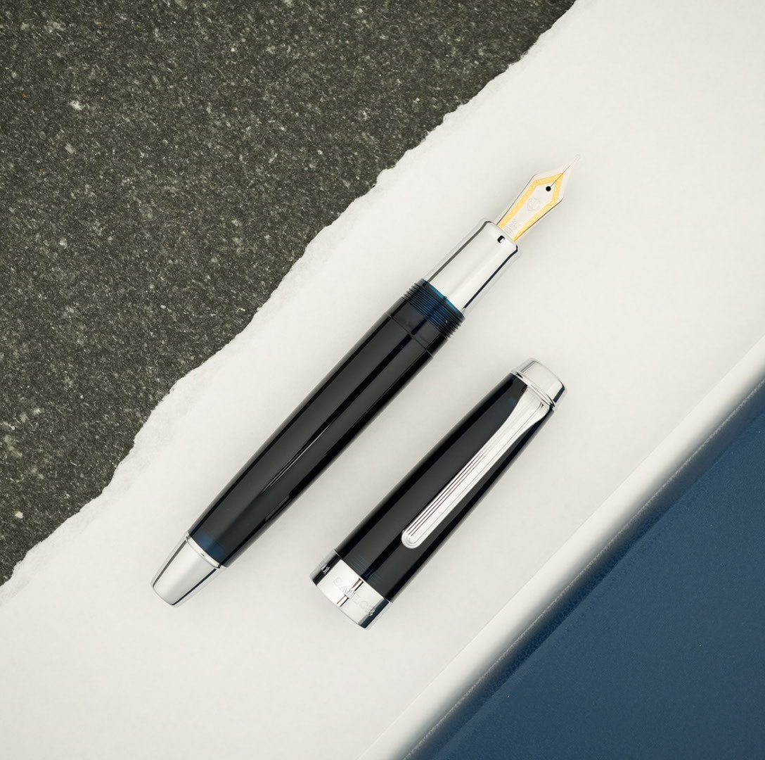 The Sailor Pro Gear Anchor Fountain Pen - Blue Dawn w/ Silver Trim