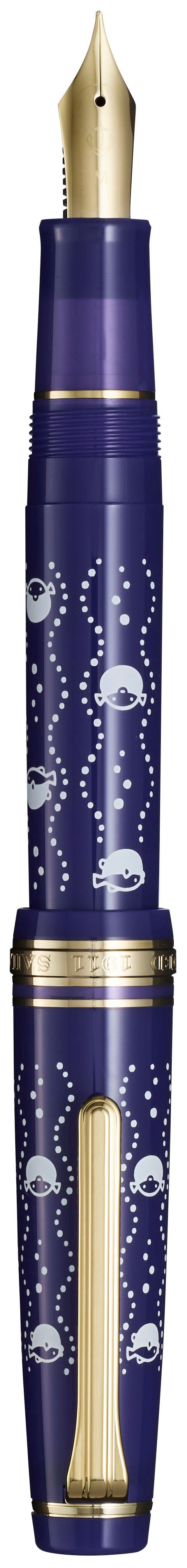 Sailor Pro Gear x Kamawanu Fugu-tatewaku fountain pen posted
