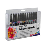 Pentel Arts Sign Pen Micro Brush Tip (12PK)