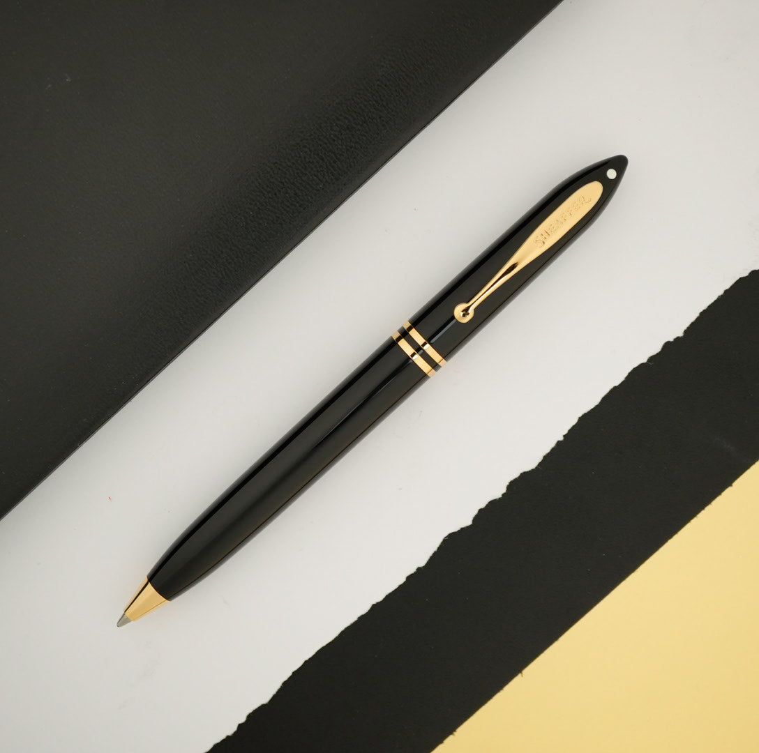 Sheaffer Balance III Ballpoint Pen - Black w/ Gold Trim