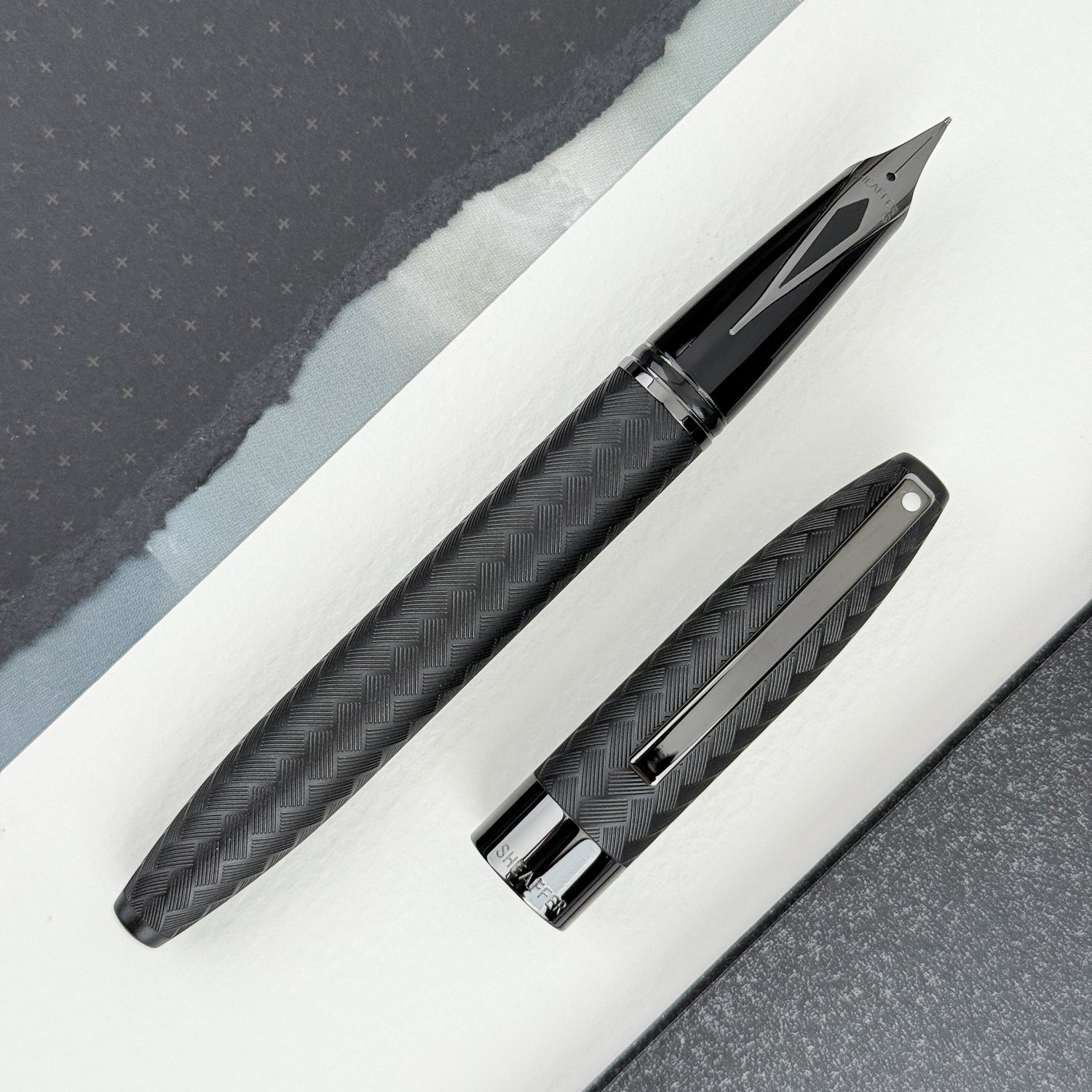 Sheaffer Legacy Chevron Fountain Pen - Matte Black