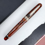 Stipula Etruria Ebonite Fountain Pen - Orange/Black