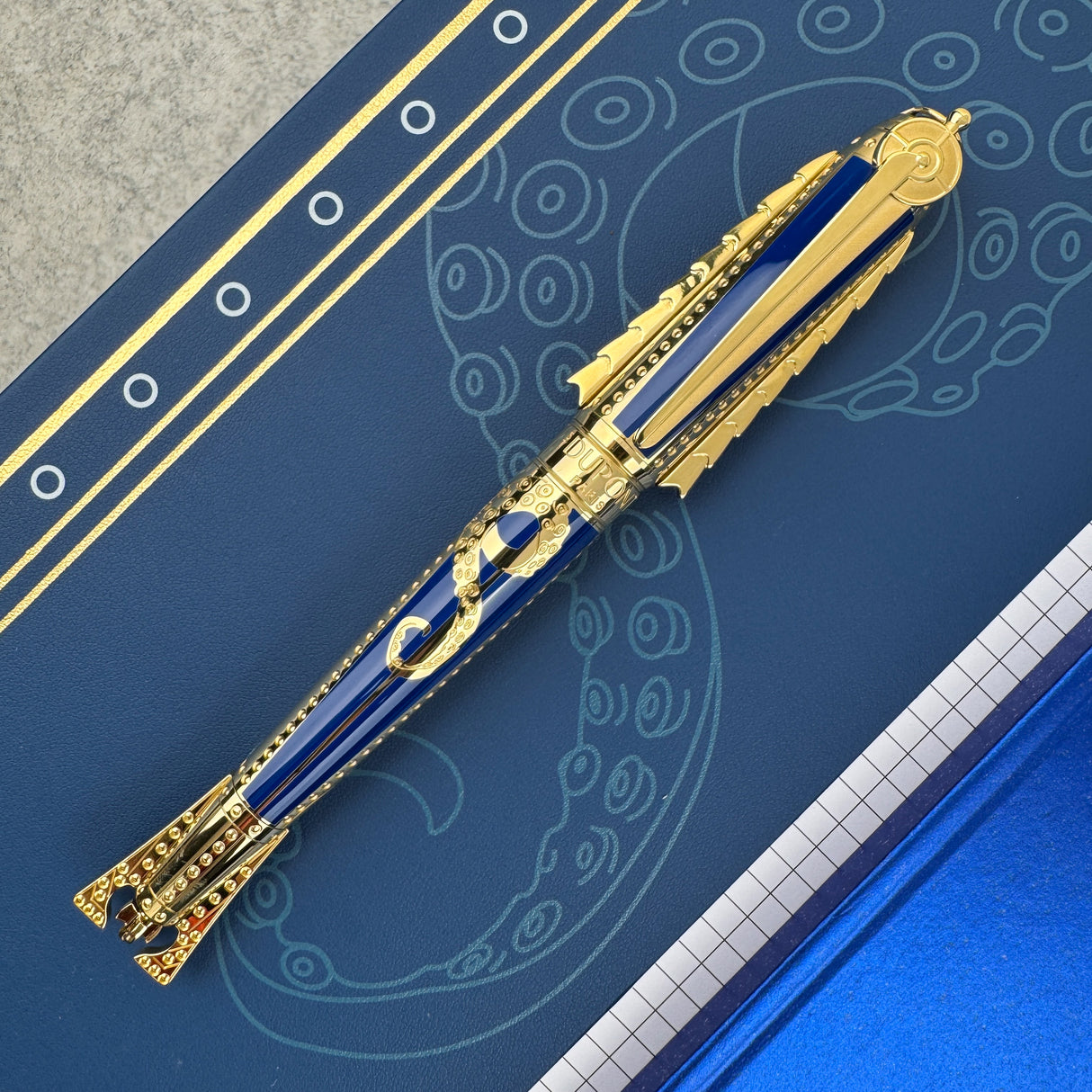 S.T. Dupont 20,000 Leagues Under the Seas Writing Instrument Set - Blue Gulf Stream