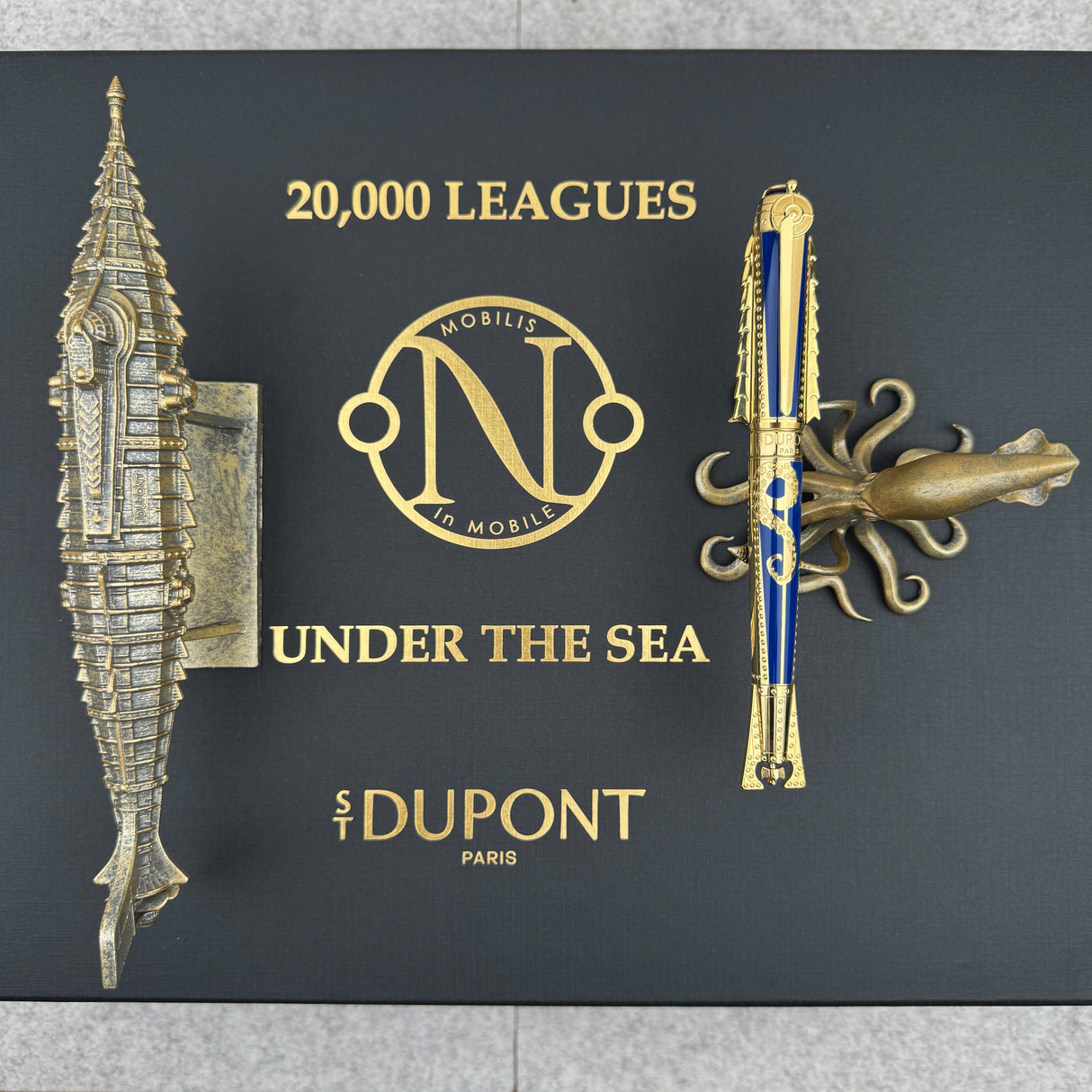 S.T. Dupont 20,000 Leagues Under the Seas Writing Instrument Set - Blue Gulf Stream
