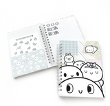 TheCoffeeMonsterzCo Spring Patchwork - Reusable Sticker Book
