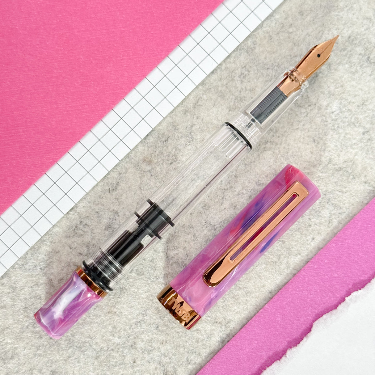 TWSBI Eco Fountain Pen - Fluorite Purple w/ Bronze