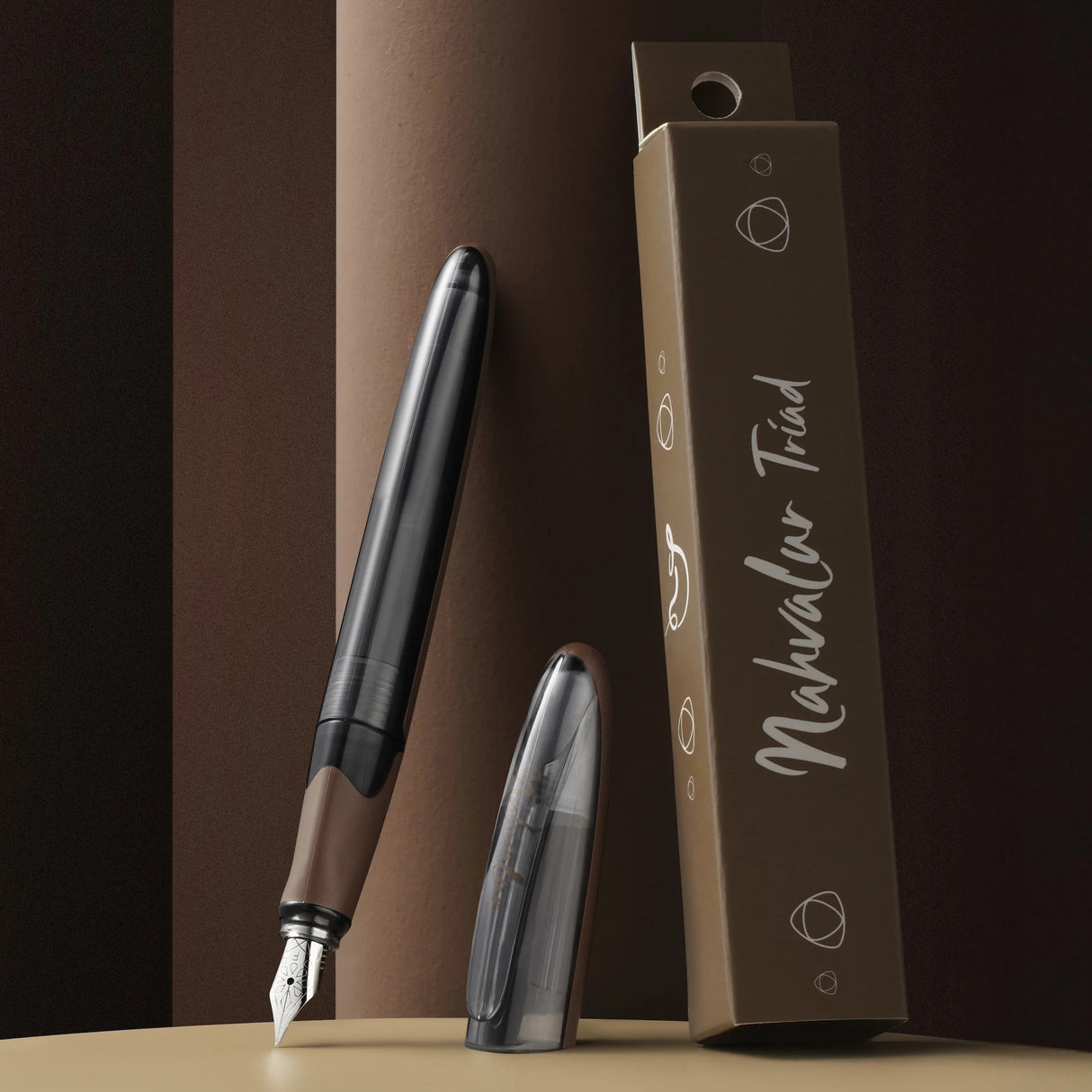 Nahvalur Triad Fountain Pen - Chocolate