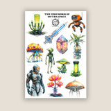 Atlas Stationers - CoraCreaCrafts Sticker Sheet - The Unknown of Outer Space - Stickers - Image 2