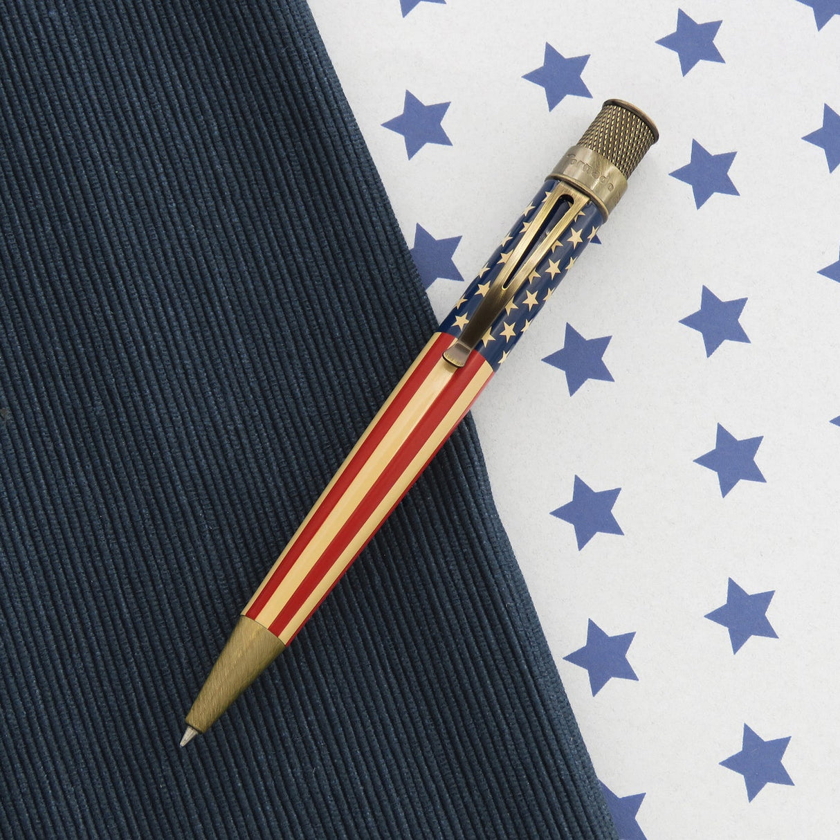 Retro 51 Tornado Vintage Metalsmith Rollerball Pen - Tribute 250 Flag