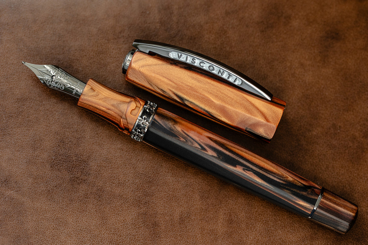 Visconti Medici Fountain Pen - Briarwood w/ Ruthenium