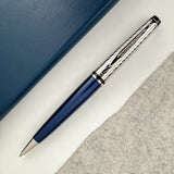 Waterman Expert Deluxe Ballpoint Pen - Metallic Blue Lacquer