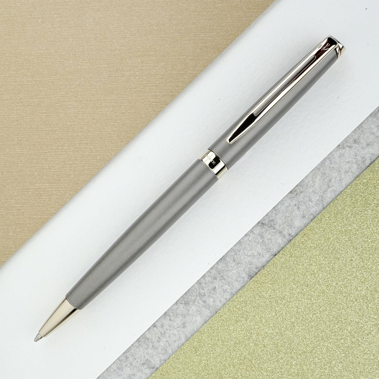 Waterman Hémisphère Understated Edit Ballpoint Pen - Metallic Grey