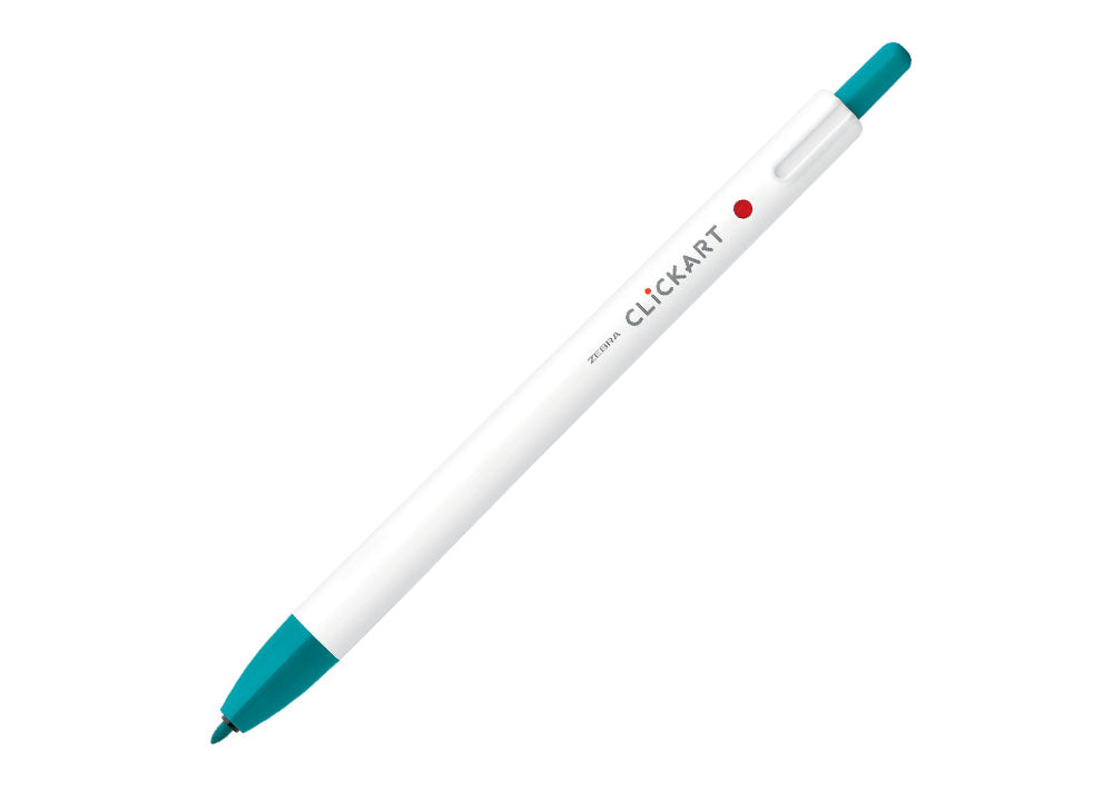Zebra ClickArt Retractable Marker Pen - Blue Green