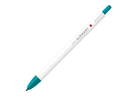 Zebra ClickArt Retractable Marker Pen - Blue Green