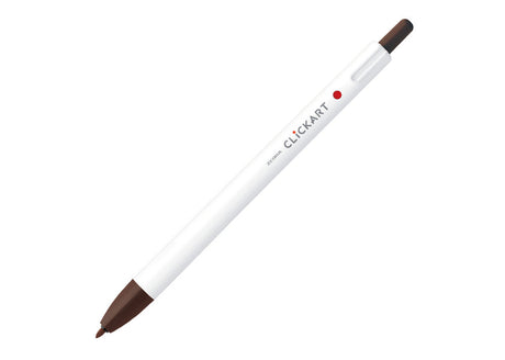 Zebra ClickArt Retractable Marker Pen - Dark Brown