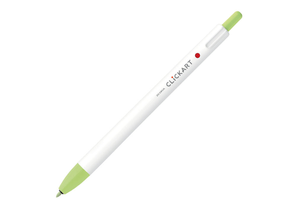 Zebra ClickArt Retractable Marker Pen - Leaf Green