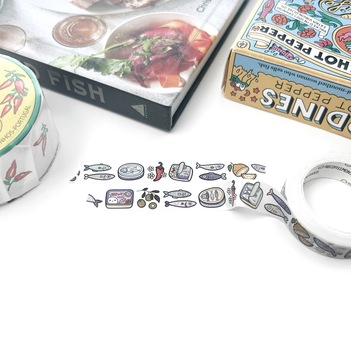 TheCoffeeMonsterzCo Sardine Supper Washi Tape - 12mm