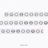 Taro Emoti Heads Sample Washi Tape - 10mm
