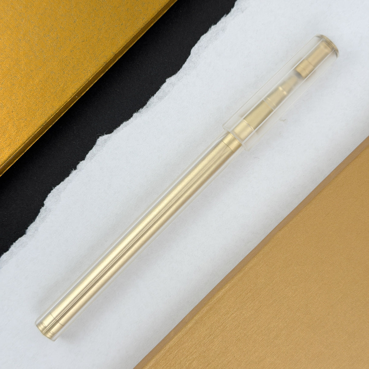YStudio Glamour Evolve Elemental Rollerball Pen - Brass Gold