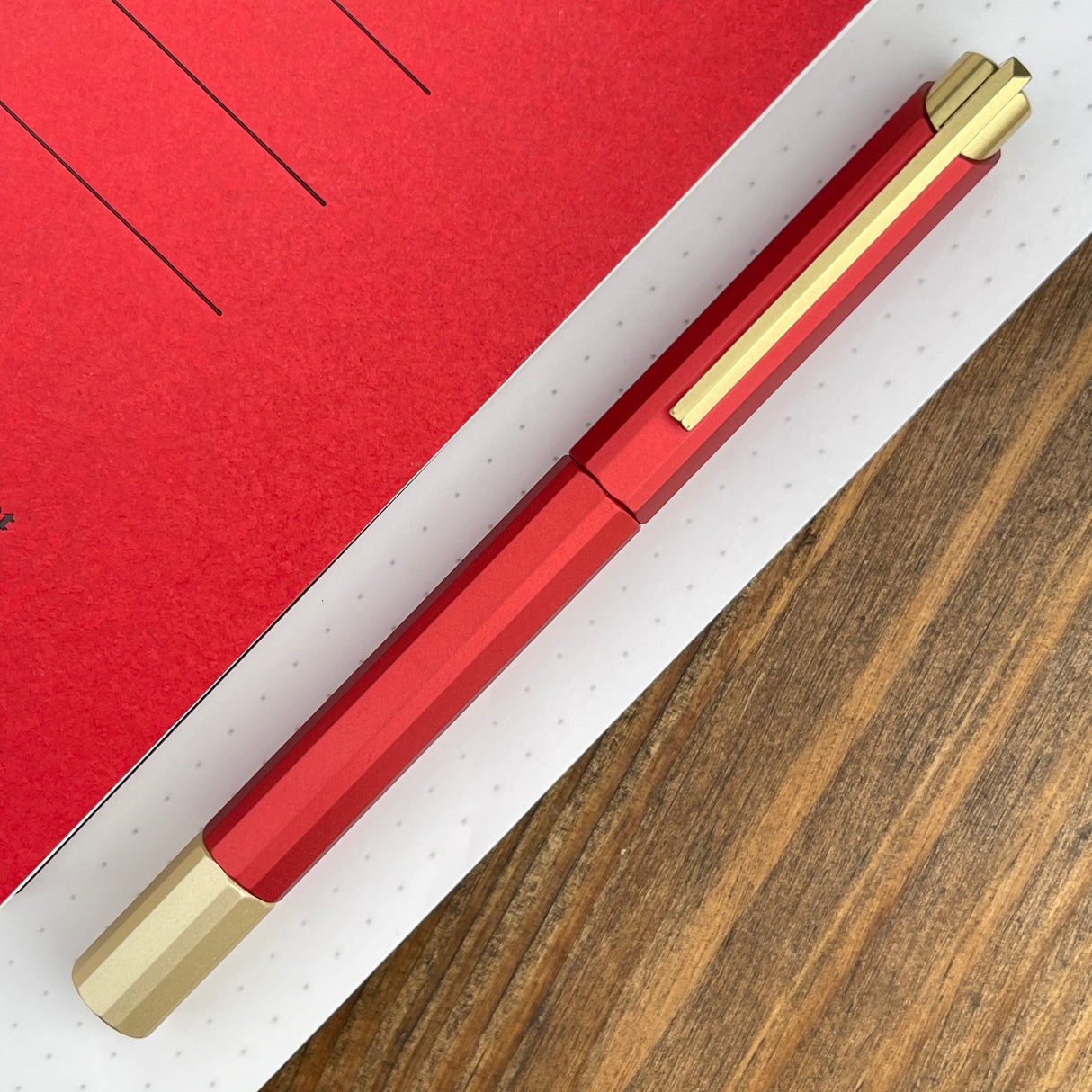 ystudio Glamour Evolve Bihex Rollerball Pen - Marsala