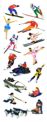 Okuyama & Co Paper Transfer Stickers - Sparkly Winter Sports
