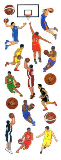 Okuyama & Co Transfer Stickers - Sparkly Basketball Players