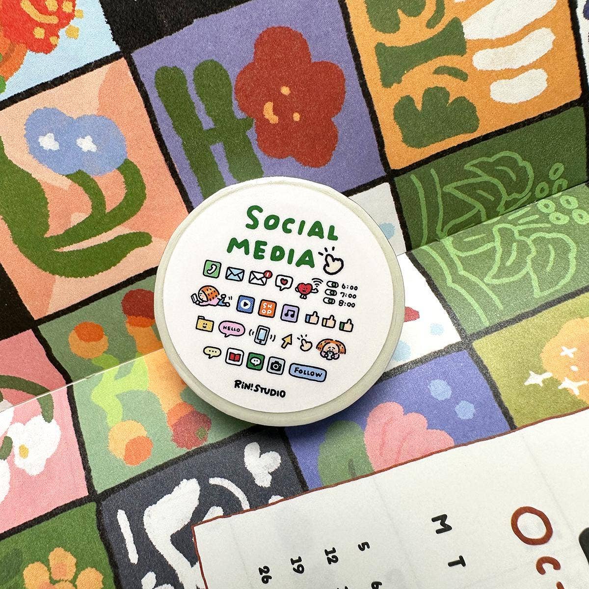 RiN! Studio Social Media Mini Washi Tape