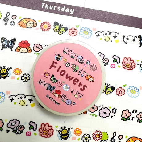 RiN! Studio Flower Mini Washi Tape