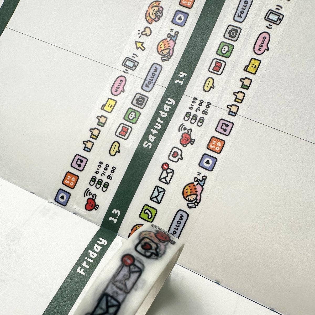 RiN! Studio Social Media Mini Washi Tape