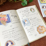 Papier Platz Schinako Moriyama Otegaru Memo Pad - Rabbits and Mysterious Frames