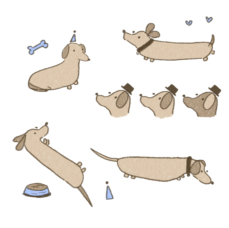 dana ate oatmeal! A Dog's Day Sticker Sheet