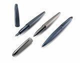 ATX Sandblasted Dark Blue Fountain Pen - group view