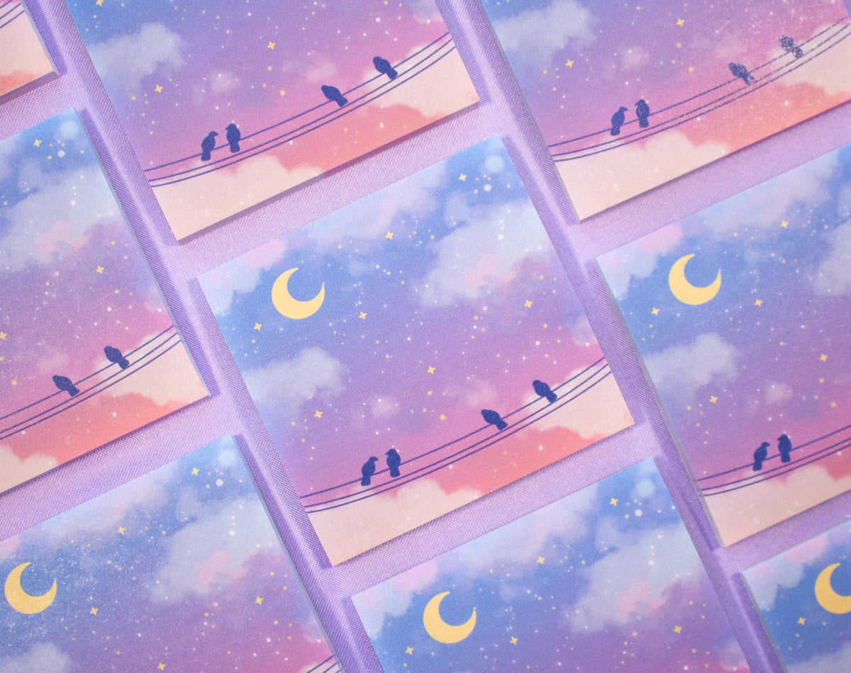 Unicorn Eclipse Birds Sticky Notes