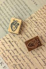 CoraCreaCrafts Heart Wooden Stamp
