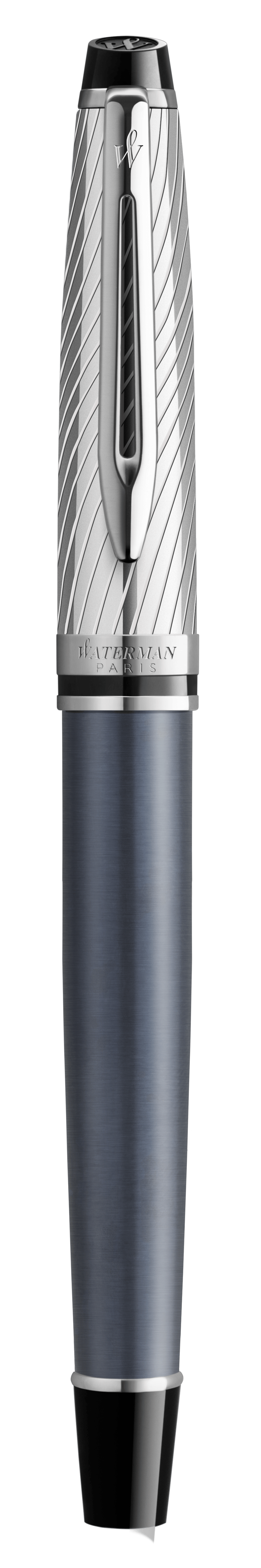 Waterman Expert Deluxe Rollerball Pen - Metallic Stone Grey Lacquer