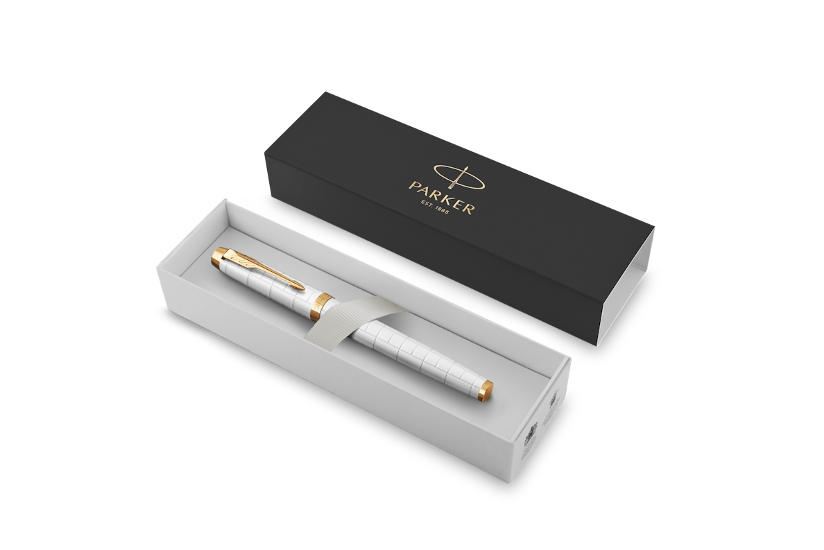 Parker IM Premium Fountain Pen - Pearl Lacquer & Gold Trim