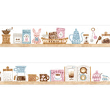 Papier Platz Nakauchi Waka Washi Tape - Rabbit and Coffee
