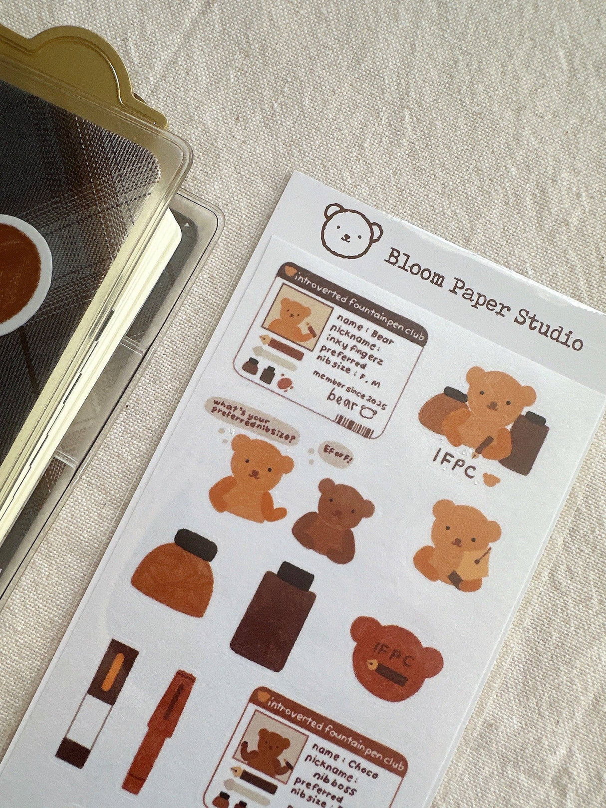 Bloom Paper Studio Introverted Fountain Pen Club Stickers