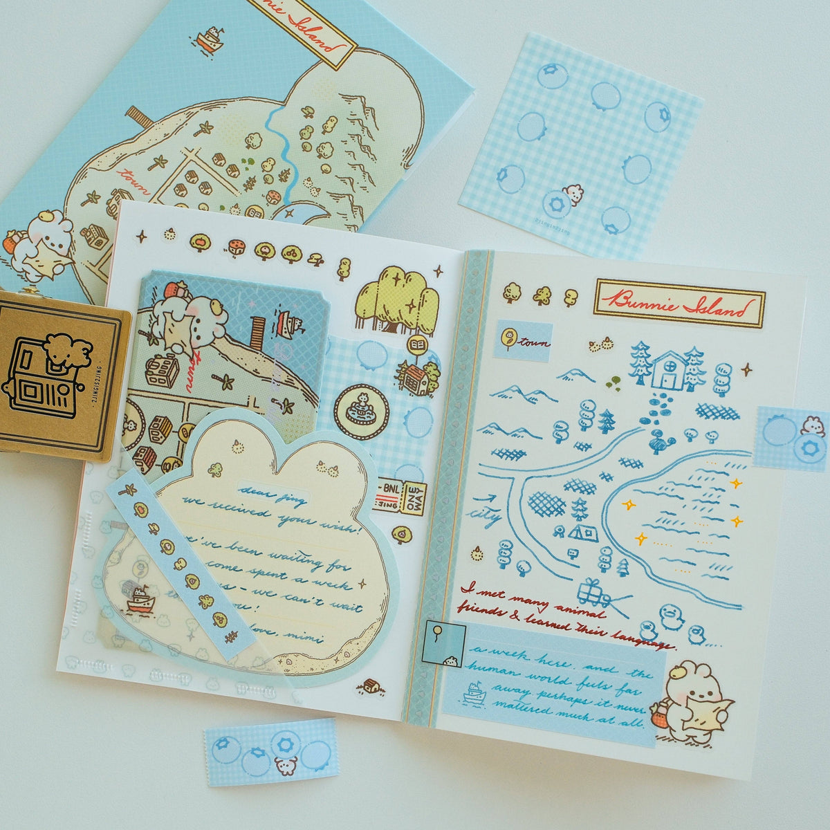 2jingis2jing Bunnie Island Mini Stationery Pack