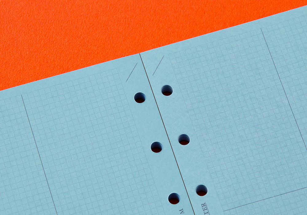 Plotter Blue Paper - 2mm Grid Quadrant Graph - 50 sheets (Mini Size)